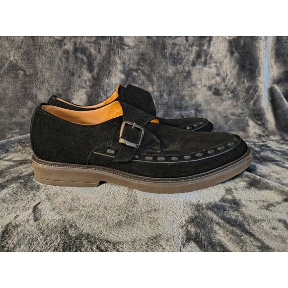 Steve Madden Men's Striker Single Monk Strap Loafer in black suede 10.5 M - Picture 6 of 6